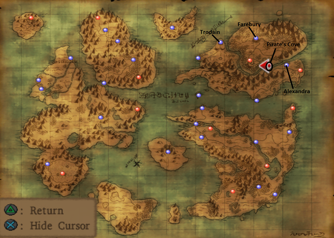Map of Pirates Cove Location